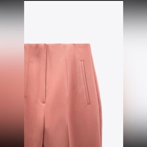 high waisted pink zara tailored pants